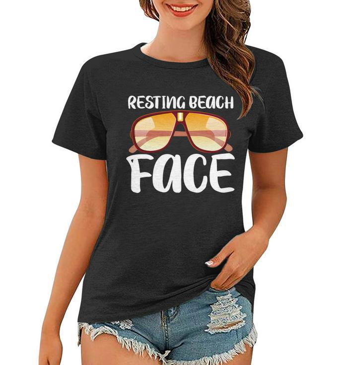 Resting Beach Face Summer Shades Women T-shirt