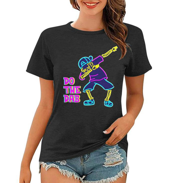Retro Do The Dab Neon Skeleton Women T-shirt