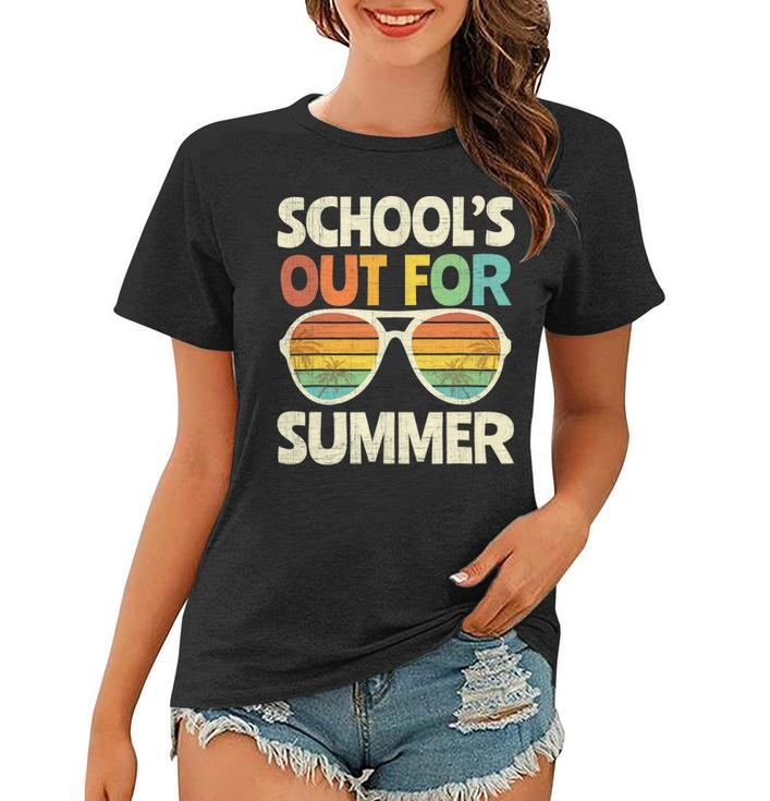 Retro Last Day Of School Schools Out For Summer Teacher Gift V3 Women T-shirt
