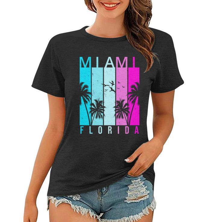 Retro Miami Florida Summer Neon Colors Women T-shirt