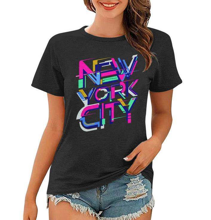 Retro New York City Graphic Design Printed Casual Daily Basic Women T-shirt