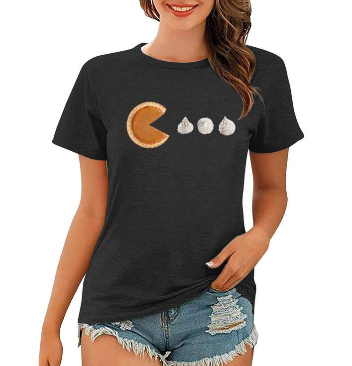 Retro Pumpkin Pie Thanksgiving Game Tshirt Women T-shirt