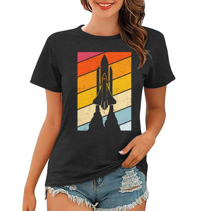 Retro Space Rocket Launch Women T-shirt