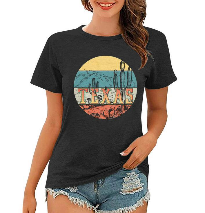 Retro Texas Desert Emblem Women T-shirt