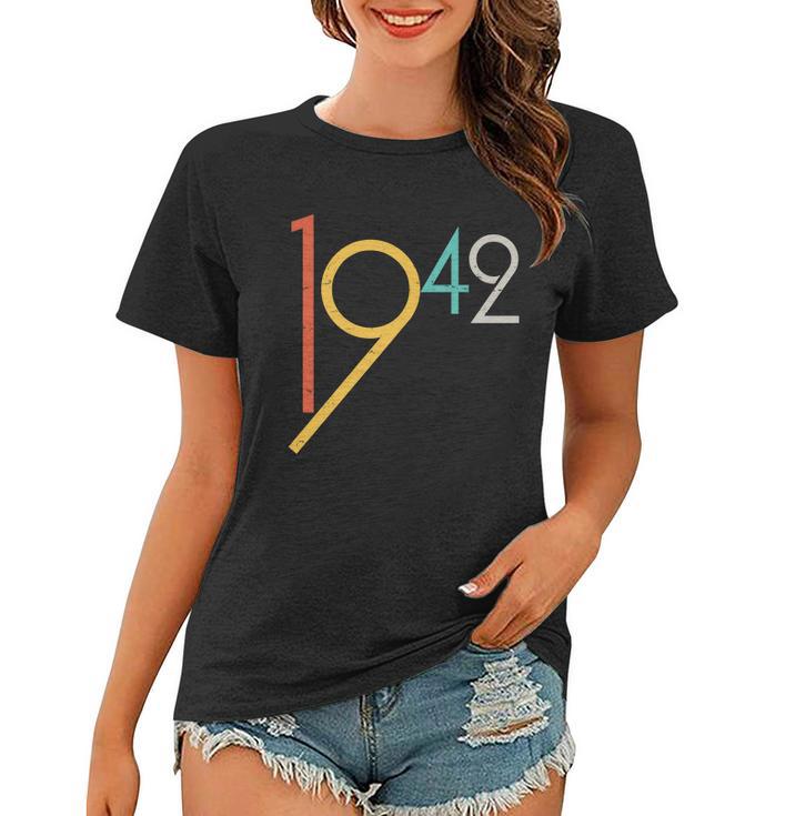 Retro Vintage 1942 80Th Birthday Tshirt Women T-shirt