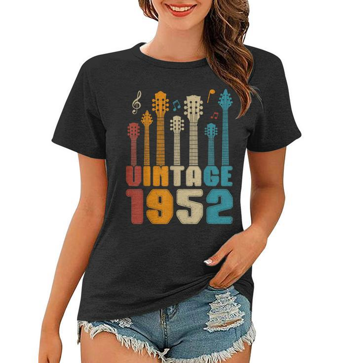 Retro Vintage 1952 Birthday Party Guitarist Guitar Lovers  Women T-shirt