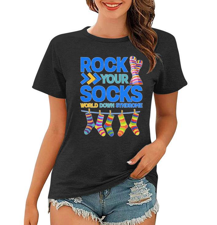 Rock Your Socks World Down Syndrome Awareness Day Tshirt Women T-shirt