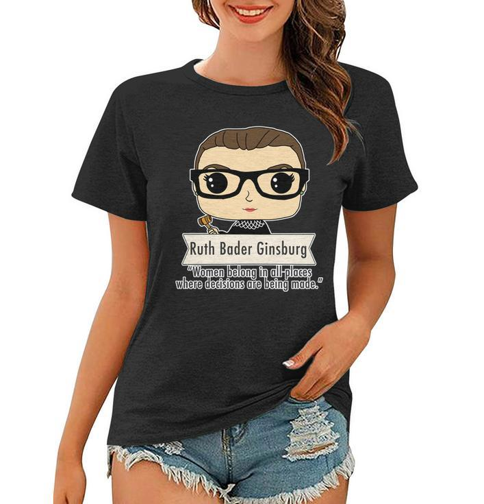 Ruth Bader Ginsburg Cute Cartoon Quote Women T-shirt