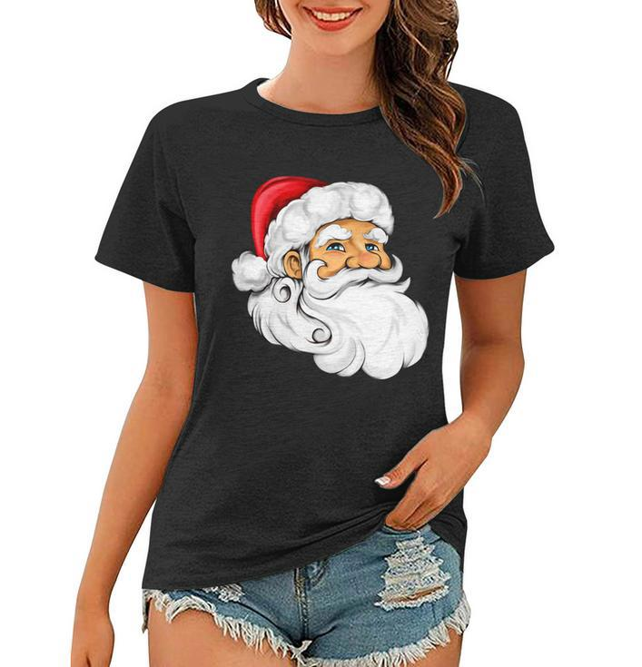 Santa Claus Head Tshirt Women T-shirt