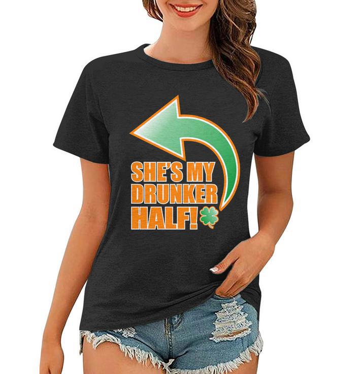 Shes My Drunker Half Funny St Patricks Day Drinking Tshirt Women T-shirt