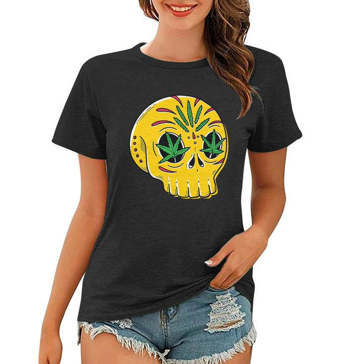 Skull Weed Women T-shirt