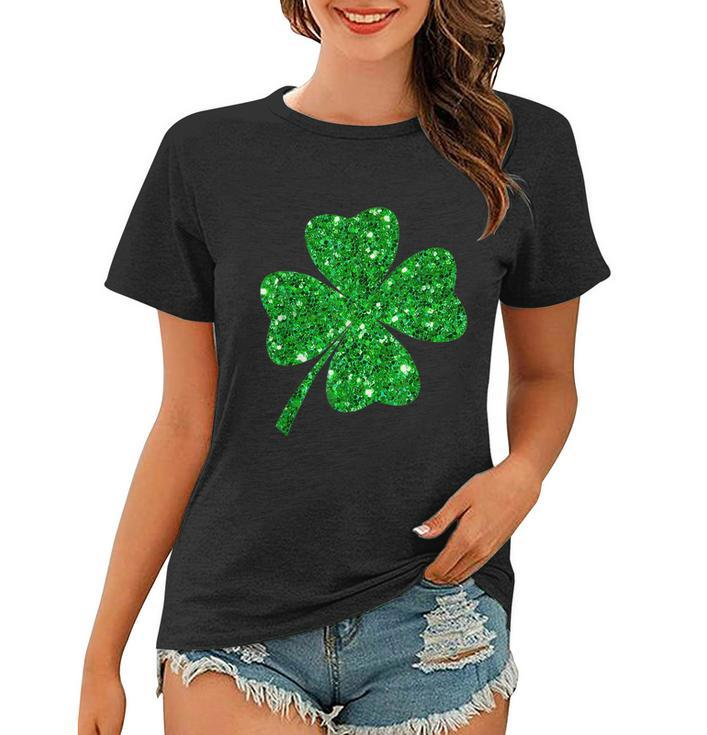Sparkle Clover Irish Shirt For St Patricks & Pattys Day Women T-shirt