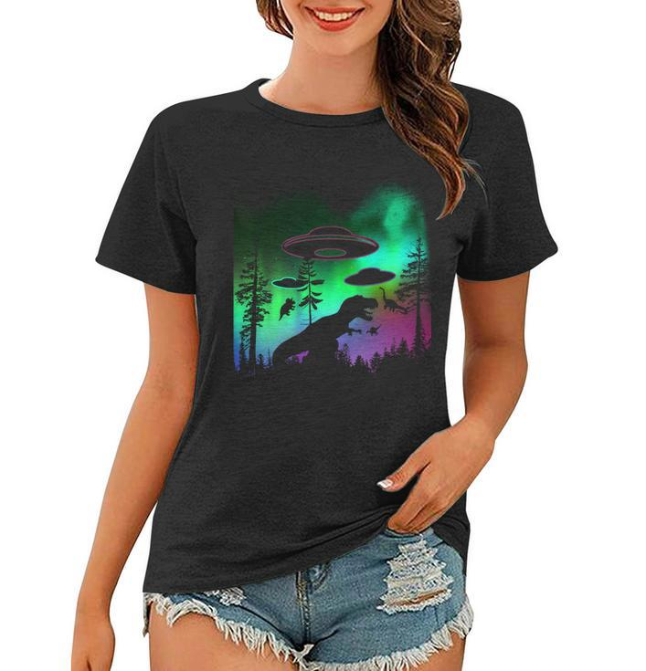 Storm Area 51 Alien Dinosaur Ufo Women T-shirt