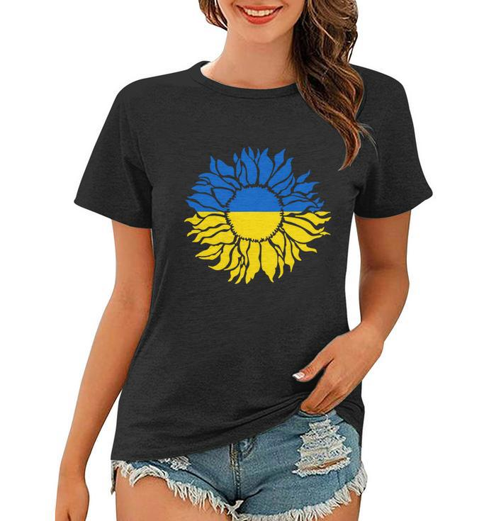 Sunflower Of Peace Ukraine Ukraine Strong Vyshyvanka Long Tshirt Women T-shirt