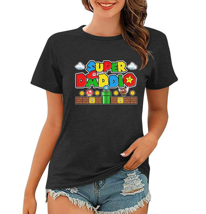 Super Daddio Dad Video Gamer Women T-shirt