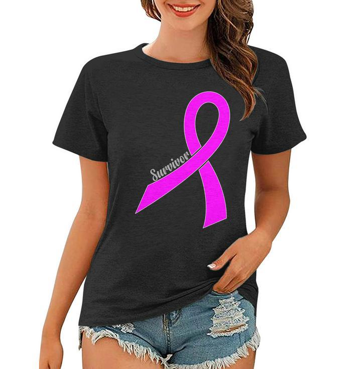 Survivor Breast Cancer Ribbon Tshirt Women T-shirt