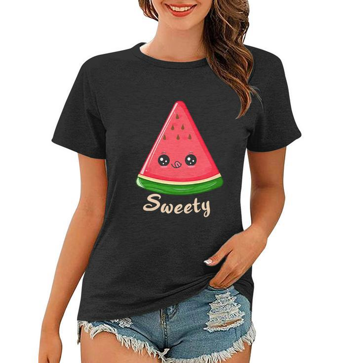 Sweety Watermelon Slice Melon Funny Summer Women T-shirt