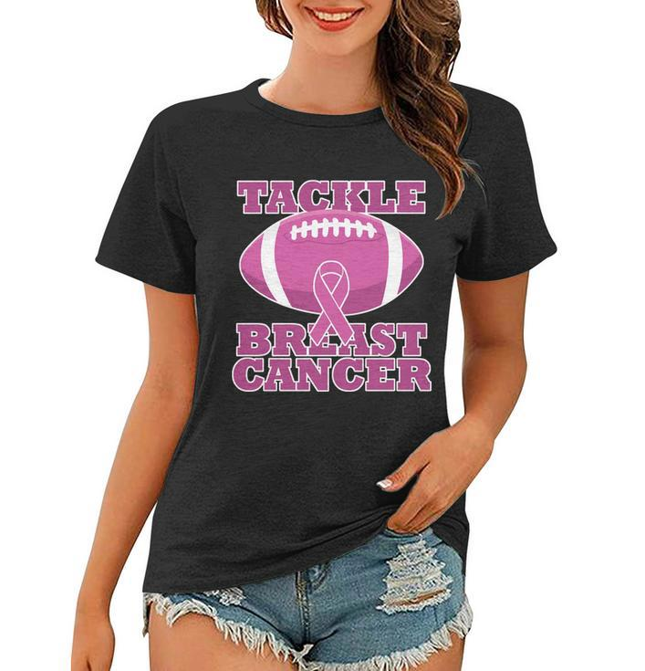Tackle Breast Cancer Awareness Football Women T-shirt