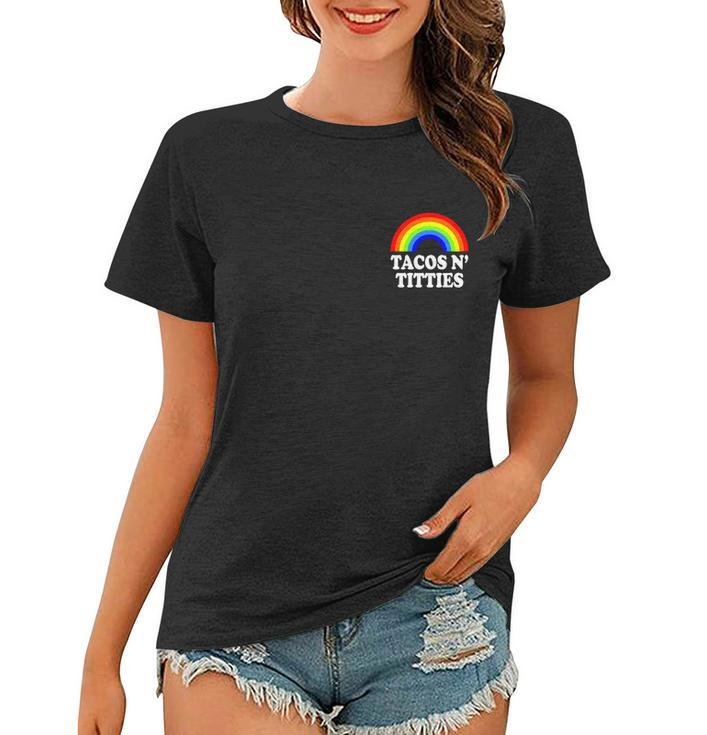 Tacos And Titties Funny Lgbt Gay Pride Lesbian Lgbtq Women T-shirt
