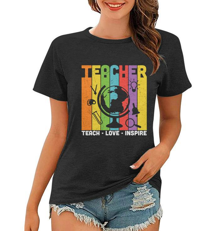 Teach Love Inspire Proud Teacher Graphic Plus Size Shirt For Teacher Female Male Women T-shirt