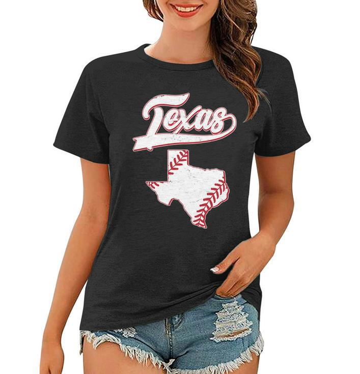 Texas State Baseball Fan Women T-shirt