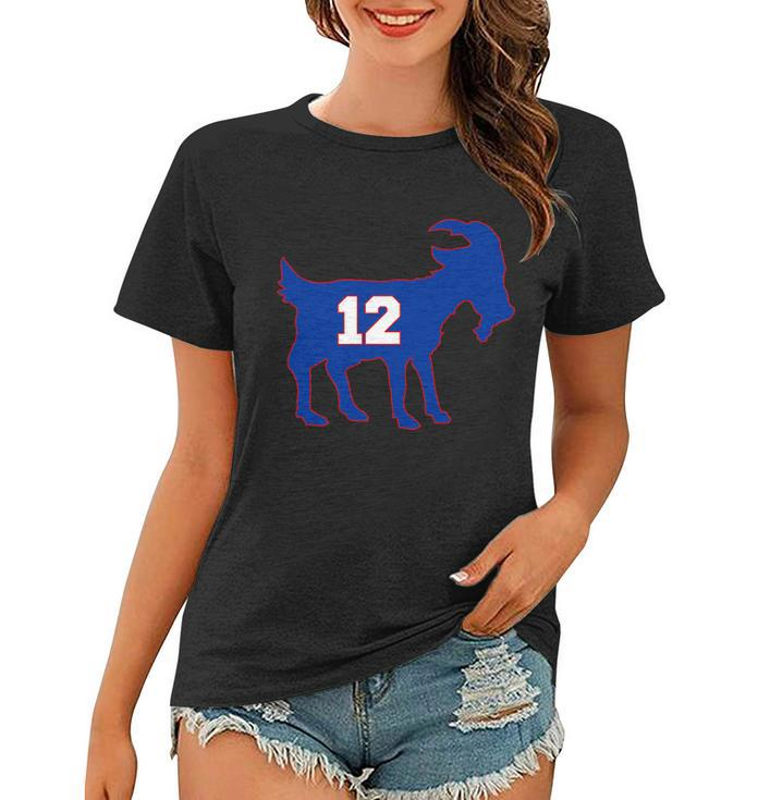 The Goat 12 New England Fan Football Qb  Women T-shirt
