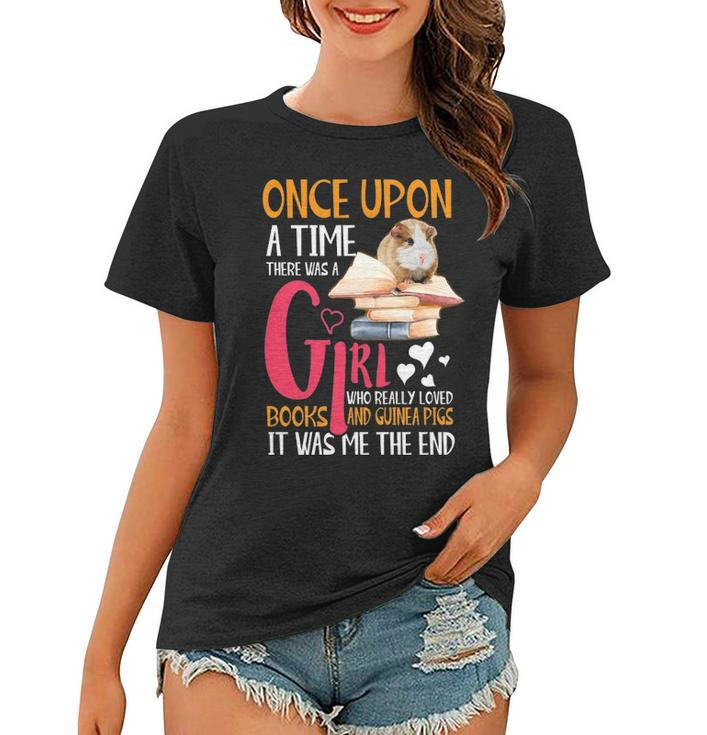 There Was A Girl Who Loved Books Guinea Pigs Book Women T-shirt