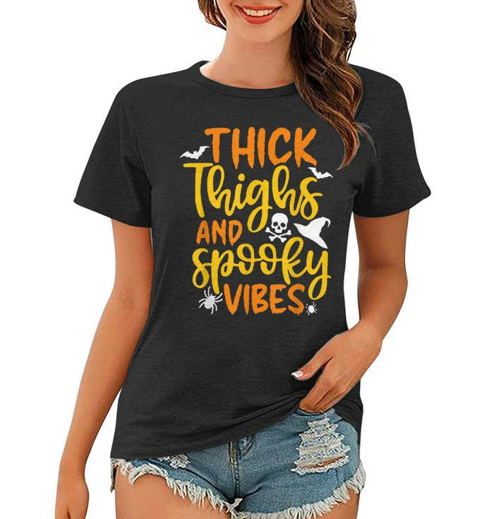 Thick Thighs And Spooky Vibes Halloween Costume Party Dress  Women T-shirt