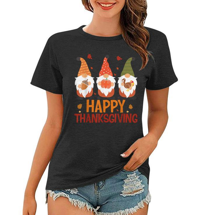 Three Gnomes Happy Thanksgiving Autumn Fall Pumpkin Spice  V2 Women T-shirt