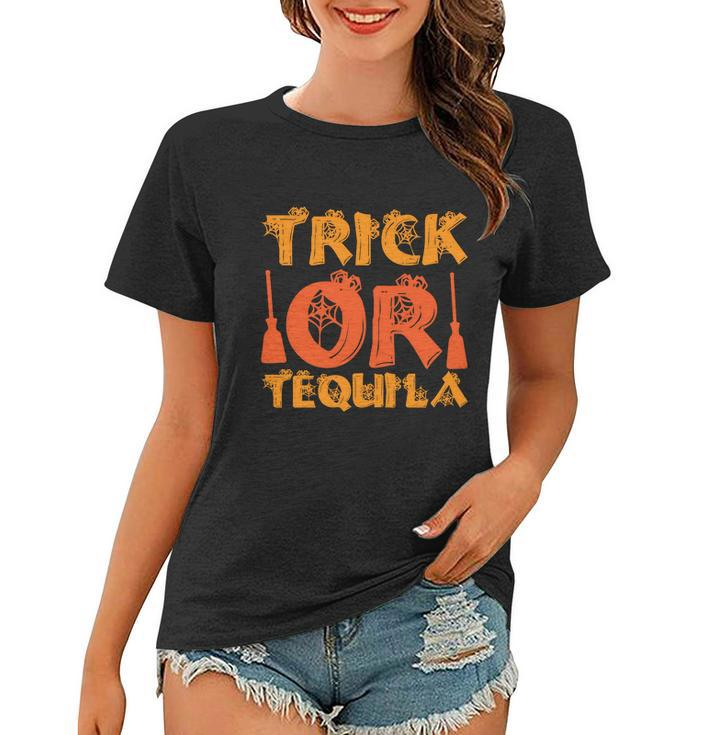 Trick Or Tequila Halloween Quote Women T-shirt