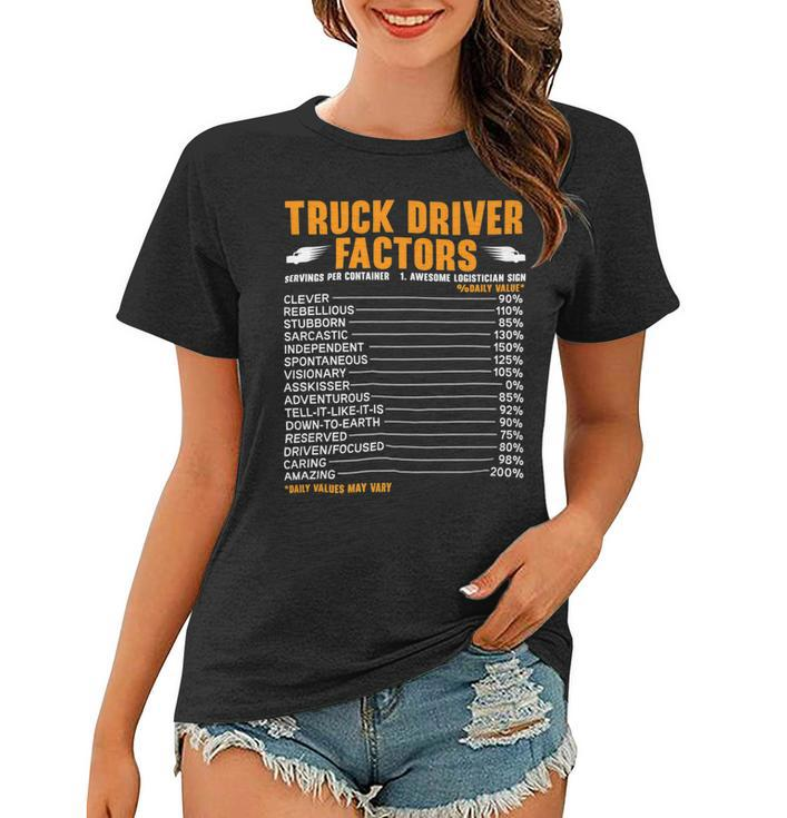 Trucker Truck Driver Trailer Truck Trucker Vehicle Jake Brake Women T-shirt