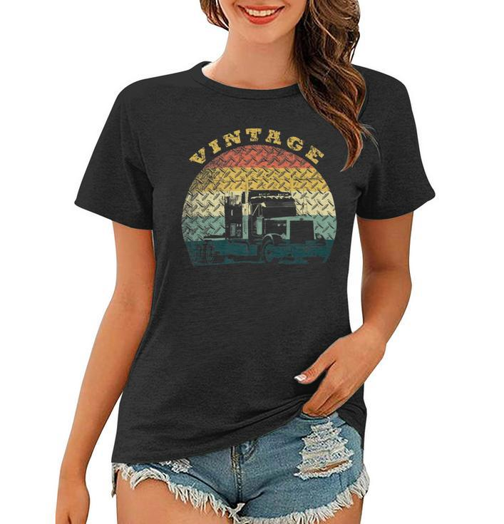Trucker Truck Driver Vintage Trucker Women T-shirt