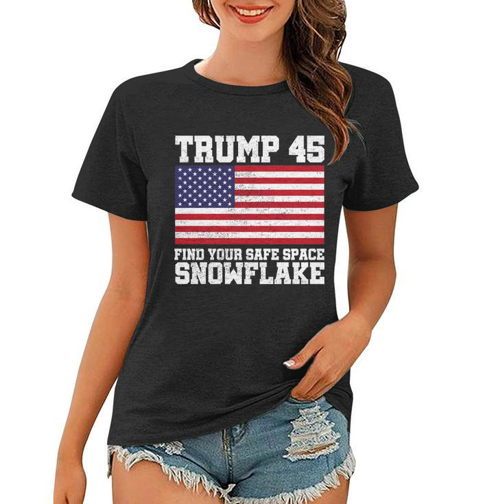 Trump 45 Find Your Safe Place Snowflake Tshirt Women T-shirt