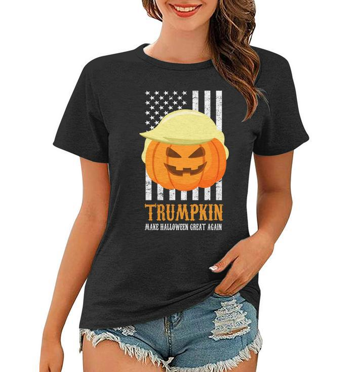 Trumpkin Donald Trump Funny Halloween Tshirt Women T-shirt