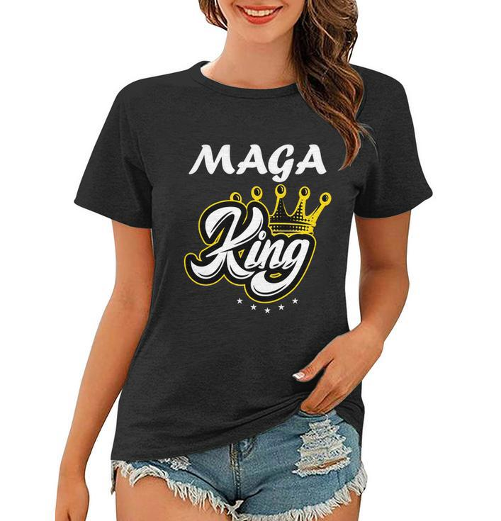 Ultra Maga King Crown Usa Trump 2024 Anti Biden Tshirt Women T-shirt