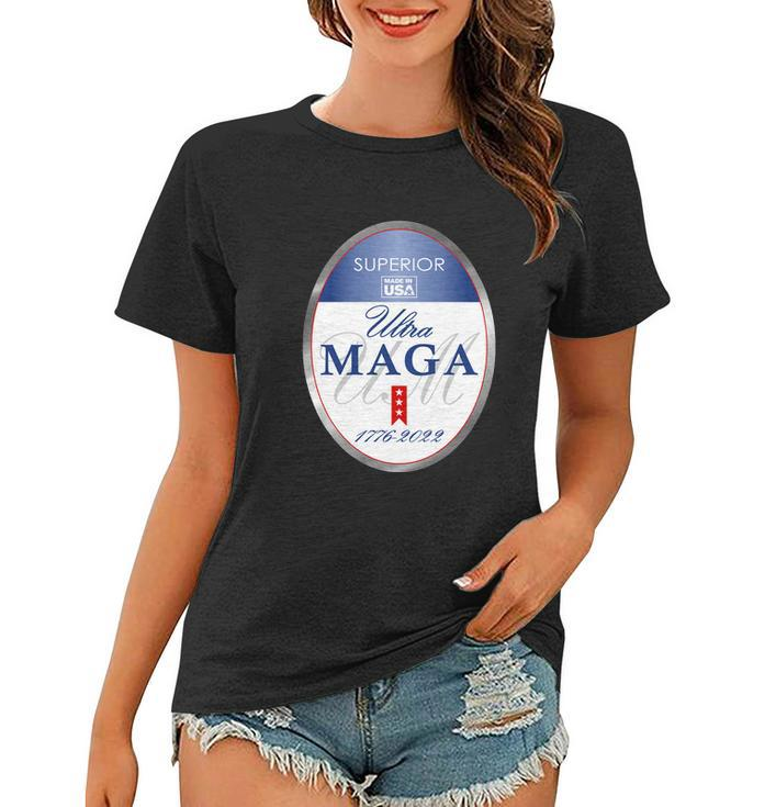 Ultra Maga Superior 1776 2022 Parody Trump 2024 Anti Biden Women T-shirt