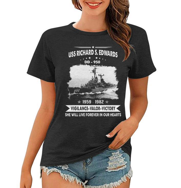 Uss Richard S Edwards Dd 950 Front Style Women T-shirt