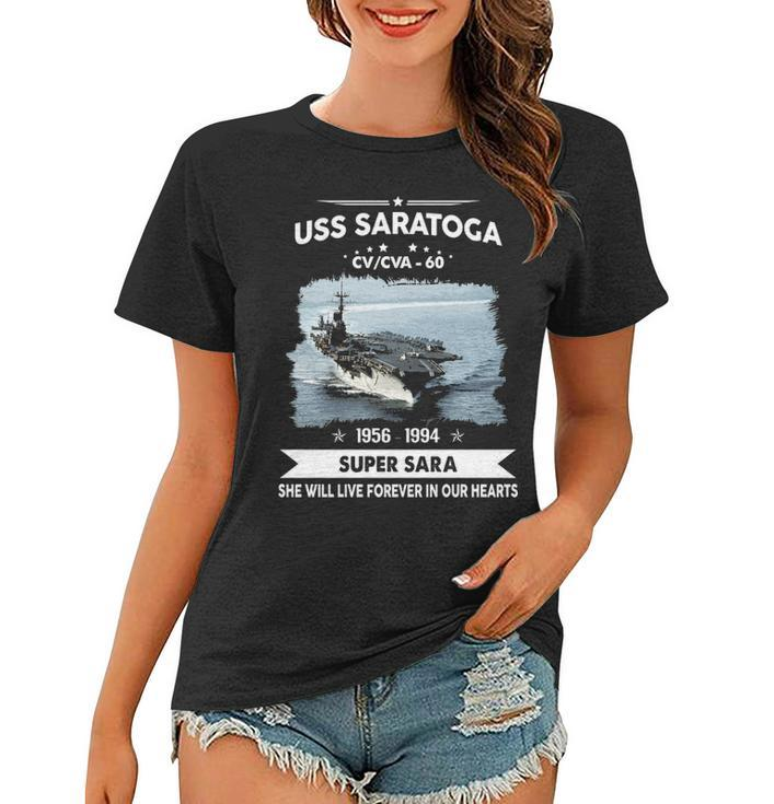 Uss Saratoga Cv 60 Cva 60 Front Style Women T-shirt
