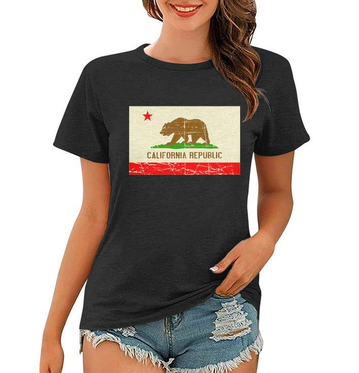 Vintage California Republic Flag Women T-shirt