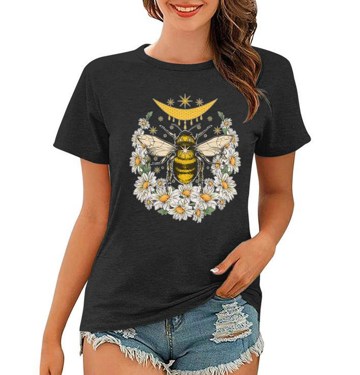 Vintage Daisy Honey Moon Bee Tshirt Women T-shirt
