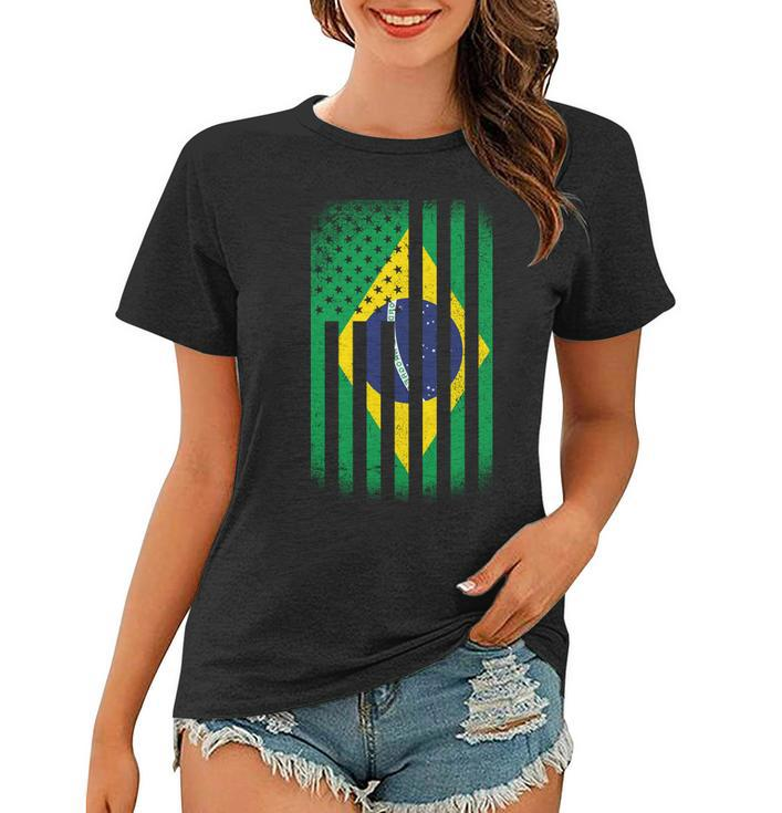 Vintage Flag Of Brazil Women T-shirt