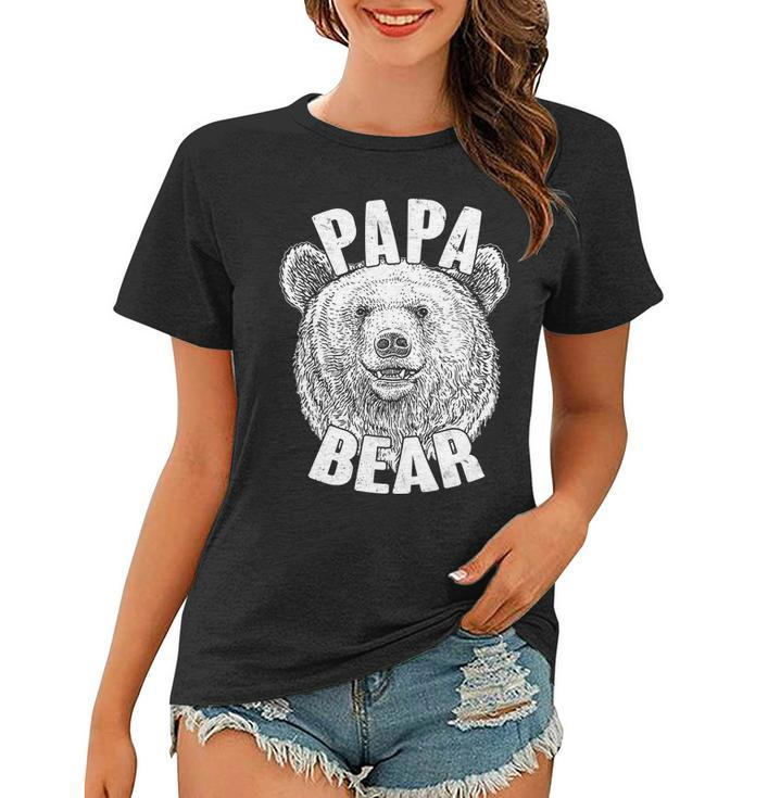 Vintage Papa Bear Father Women T-shirt