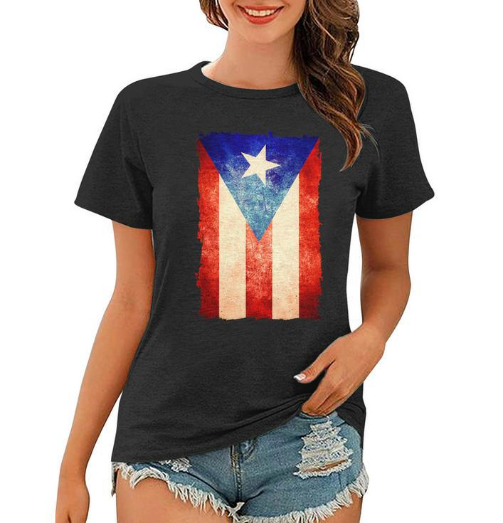 Vintage Puerto Rico Flag V2 Women T-shirt