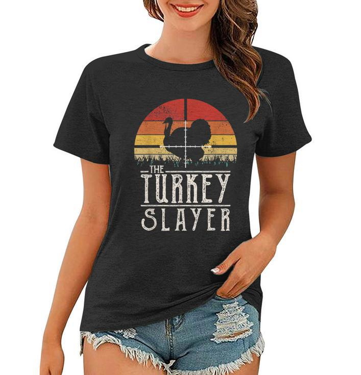 Vintage Sunset Retro Style Turkey Hunting Turkey Slayer Women T-shirt