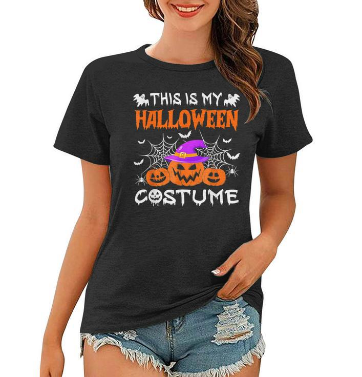 Vintage This Is My Halloween Costume Apparel Funny Retro  Women T-shirt