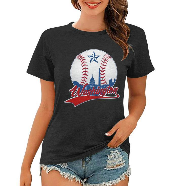 Washington Baseball Vintage Style Fan Women T-shirt