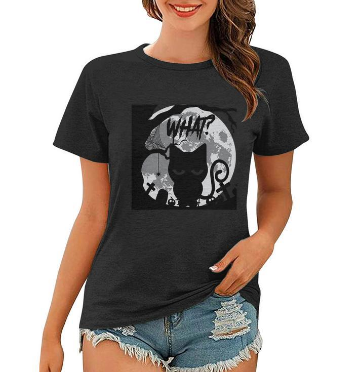 What Cat Funny Halloween Quote V2 Women T-shirt