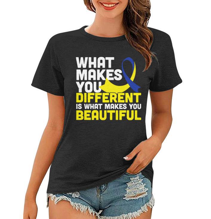 What Makes You Different Down Syndrome Awareness Tshirt Women T-shirt