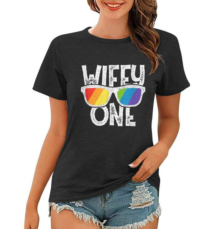Wifey One Lesbian Pride Lgbt Bride Couple Women T-shirt