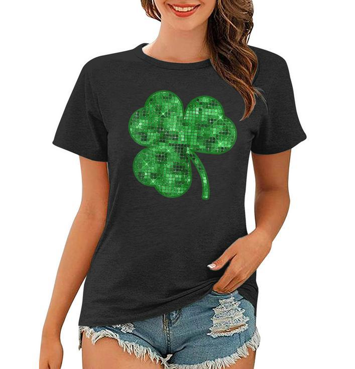 Womens St Patricks Day Shamrock Lucky Green  Women T-shirt